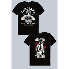 Rock&Roll Anime Boksör, Rakipsiz Boksör 2'li Erkek Tshirt Eko Paket