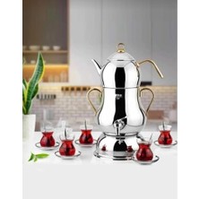 Nuvvo Lines Şahmeran Elektrikli Semaver (Altın-Gold Kulp)