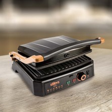 STILEVS SGH23251 Granit Plakalı 2000 W Tost Makinesi 6 Dilim Kapasite ile Siyah Renk