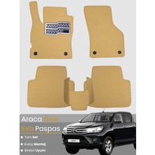 E-BİZ Toyota Hilux (2015-2025) Uyumlu Eva Paspas Tam Set–oto Paspas,araca Özel,su Geçirmez