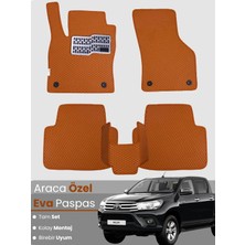 E-BİZ Toyota Hilux (2015-2025) Uyumlu Eva Paspas Tam Set–oto Paspas,araca Özel,su Geçirmez