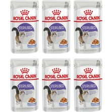 Royal Canin Jelly Sterilised Kısırlaştırılmış Yaş Kedi Maması 85 gr Et Lezzeti ile 6 Adet Üriner Sağlık Desteği