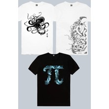 Rock&Roll Japon Ahtapot, Büyük Ahtapot, Derin Pi 3'lü Kadın Tshirt Eko Paket