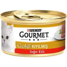 Gourmet Gold Sığır Etli Yetişkin Kıyılmış Kedi Konserve 12X85 gr Bıldırcın Tatlı Premium Kalite