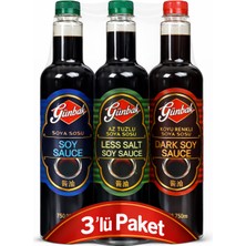 Günbak Soya Sosu Çeşitleri Seti 3 x 750 ml