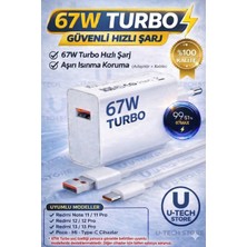 utechno Type-C 67 Watt Turbo Hızlı Şarj Aleti Adaptör+Kablo(Set) 67W (Watt) Xiaomi Redmi Note 11/11PRO/12/12 PRO/13/13PRO Uyumlu Xiaomi,realme,oppo (67W Destekleyen Type-C Cihazlar)