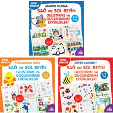 Halk Kitabevi Kolektif 3-6 Yaş İçin Sağ ve Sol Beyin Geliştirme Etkinlikleri Seti (3 Kitap Takım)