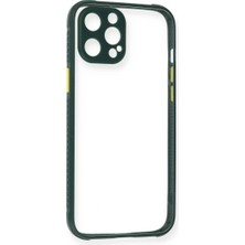 Magicool Iphone 12 Pro Max Kılıf Miami Şeffaf Silikon - Koyu Yeşil