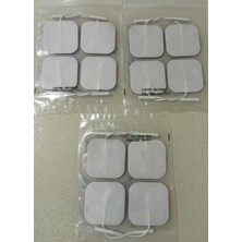 Kablolu Tens Cihazı Yedek Elektrot Seti 5x5 Cm, 4’lü Paket (3 Adet)