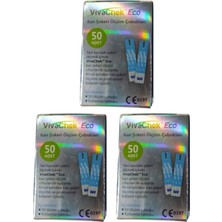 Pratik Kan Şekeri Ölçüm Çubuğu, 3 Kutu, 150 Strip, Güvenilir ve Hızlı Kullanım