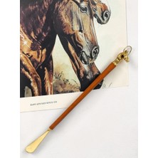 Authentic Metal Pirinç At Kafalı Ayakkabı Çekeceği Kerata 70cm