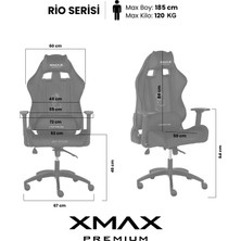 Gri Oyuncu Koltuğu – Xmax Rio Bilgisayar Sandalyesi