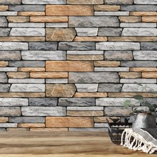 Duvarline Kendinden Yapışkanlı Duvar Kağıdı Taş Desenli ( 65 cm x 3 Mt)