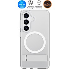 Spigen Galaxy S26 Plus ile Uyumlu Magnet Kılıf Ultra Hybrid S Mag Fit Metal Stand özellikli Sararmaya Dayanıklı Beyaz Şeffaf Kapak - ACS11050 (Spigen TR Garantili)