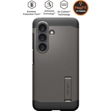 Spigen Galaxy S26 Plus ile Uyumlu Magnet Kılıf Tough Armor Mag Fit Stand özellikli Çift Katmanlı Zırh Koruma Füme Kapak - ACS11052 (Spigen TR Garantili)