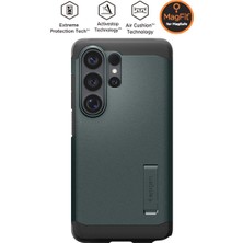Spigen Galaxy S26 Ultra ile Uyumlu Magnet Kılıf Tough Armor Mag Fit Stand özellikli Çift Katmanlı Zırh Koruma Yeşil Kapak - ACS11035 (Spigen TR Garantili)