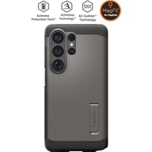 Spigen Galaxy S26 Ultra ile Uyumlu Magnet Kılıf Tough Armor Mag Fit Stand özellikli Çift Katmanlı Zırh Koruma Füme Kapak - ACS11034 (Spigen TR Garantili)