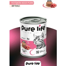 Pure Life Biftekli Pate Yetişkin Kedi Konserve Yaş Mama 400 gr
