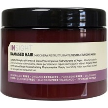 INSIGHT İnsight Onarıcı Maske 500Ml Yıpranmış Saçlar İçin Organik İçeriklerle Zenginleştirilmiş