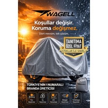 Wagell Motosiklet Brandası Ekstra Kalın Kumaş Su Geçirmez Toz-Güneş Korumalı Motor Brandası - Universal