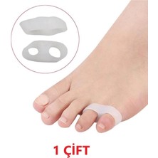 Ayak 2 Parmağa Geçen Serçe Parmak Yüzük ve Parmak Ayırıcı Makaralı Silikon