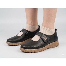 Emil Shoes Kadın Içi Hakiki Deri Lazer Kesim Çiçek Detaylı Ortopedik Günlük Ayakkabı