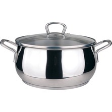 Taç Bengü Derin Çelik Tencere 22 cm İnox Kaplama ile Pratik Pişirme Çözümler