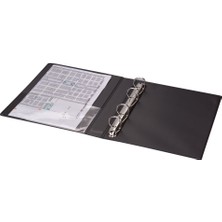 2K A5 Pvc 4 Halkalı Öğrenci ve Ofis Tipi Evrak Sunum Klasörü 200 Yaprak 19,5 x 23 cm İç Cepli