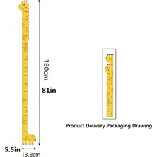 LTG Nova Sevimli Sarı Zürafa &amp; Yeşil Dinazor &amp; Deniz Kızı &amp; Roket &amp; Ağaç Boy Ölçüsü Stick