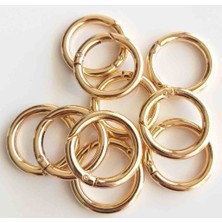 Angel Çanta Aksesuar Kadınlar İçin Angel Light Gold Renk Yaylı Halka Örgü Çanta Aksesuar 10LU