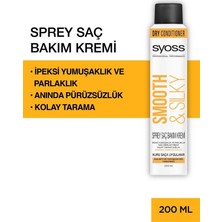 Syoss 200 ml Smooth & Silky Sprey Saç Bakım Kremi Anında Pürüzsüzlük ve Kolay Tarama Sunar