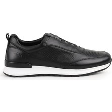 Libero L5931 Siyah Hakiki Antik Deri Erkek Sneaker Konforlu Günlük Spor Ayakkabı