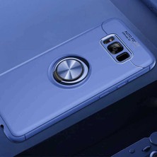 ZM Store Galaxy S8 Plus Uyumlu Kılıf Yüzük Standlı Pürüzsüz ve Soft Yüzey Ravel Kapak