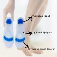 Konforlu Ortopedik Anatomik Silikon Ayakkabı Tabanlığı, Topuk Dikeni Destekli