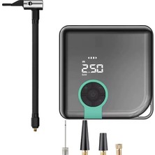 Eser Ticarett Dijital Ekranlı Şarjlı Taşınabilir Akıllı Hava Kompresörü - Araç, Motosiklet, Bisiklet ve Top Pompası