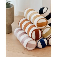 Hestia Home Silindir Yastık Kadife Çizgili