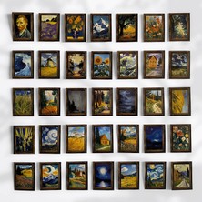 Henno 50’li Van Gogh Sanat Tablosu Stilinde Pul Sticker Seti | Scrapbook & Bullet Journal Çıkartmaları