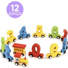 Nilberry Ahşap Sayılı Tren Oyuncak Seti – Renkli Sayı Vagonlu, Çekmeli Eğitici Montessori Oyuncak Okul Öncesi