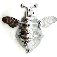 Akinco Antika Tarz Dekoratif Pirinç Arı Kapı Tokmağı, Taktak - Büyük, 163X150MM, Nikel