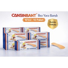Poyraz Market Cansinbant Bez Yarabandı 10 Lu 10 Paket 1,9 x 7,2 cm Fabric First Aid Plaster