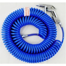 Geoderik Makina Kompresör Spiral 15 mt Hava Hortumu ve Tabancası Aksesuar Seti