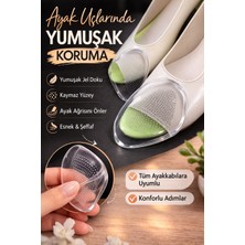 Kaydırmaz Jel Ayak Pedi, Şeffaf Silikon Tabanlık, Topuklu ve Babet Için