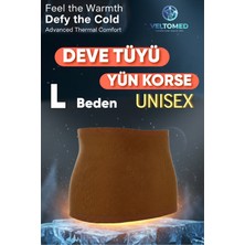 Unisex Deve Tüyü Yün Bel Korsesi, Sıcak Tutar ve Rahatlık Sunar
