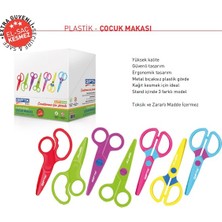 Gıpta Çocuk Makası Tüm Plastik Gövdeli 3 Adet Renkli Güvenli Ergonomik Tasarım