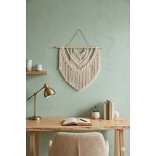 Hediselim El Örgüsü Makrome Top Detaylı Duvar Süsü