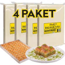Silifke Yufka Baklava Yufkası - 4 Paket - 4 Tepsilik (±3600GR)