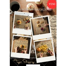 Tugce Shopping 100 Adet Sunum Kağıdı Kendinden Desenli Sofra Gazete Özel Desen Vintage Gazete Yağlı Kağıt