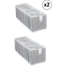 Pazar Kapısı Akordiyon Organizer Çekmece İçi Düzenleyici Gri Medium 15.4 x 14 cm 2 Adet