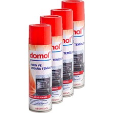 Domol Fırın & Izgara Temizleyici Köpük 500 ml x 4 Beyaz Renkli Ultra Güçlü Formül