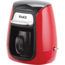 Raks Kahve Makinesi Kırmızı 150 ml Kapasite Otomatik Kapanma Özelliği ile Pratik Kullanım